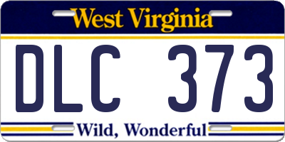 WV license plate DLC373