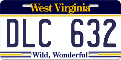 WV license plate DLC632