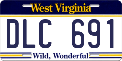 WV license plate DLC691