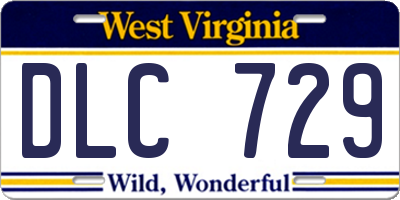 WV license plate DLC729