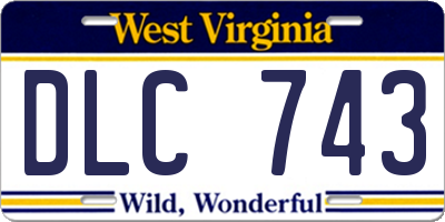 WV license plate DLC743