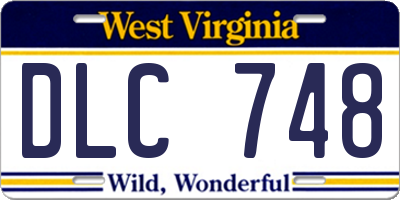 WV license plate DLC748
