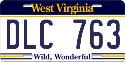 WV license plate DLC763