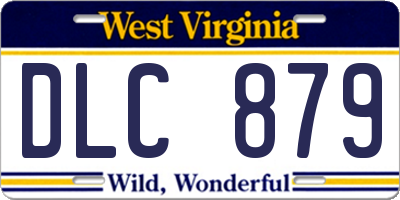 WV license plate DLC879