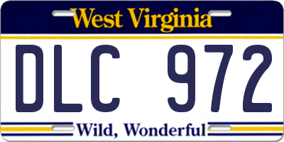 WV license plate DLC972