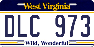 WV license plate DLC973