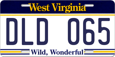WV license plate DLD065