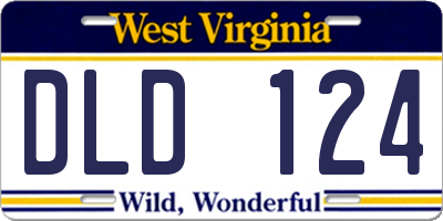 WV license plate DLD124