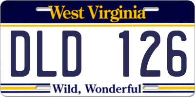 WV license plate DLD126
