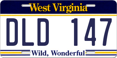 WV license plate DLD147
