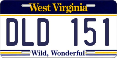 WV license plate DLD151