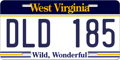 WV license plate DLD185