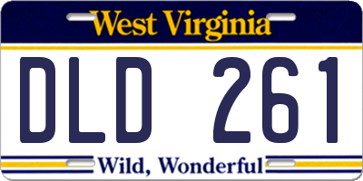 WV license plate DLD261