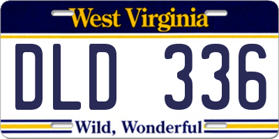 WV license plate DLD336