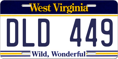 WV license plate DLD449