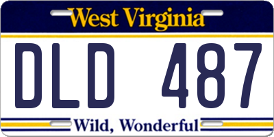 WV license plate DLD487