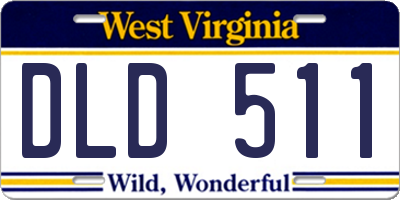 WV license plate DLD511