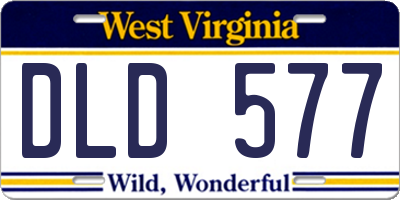 WV license plate DLD577