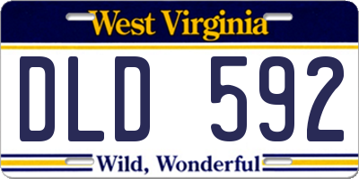 WV license plate DLD592