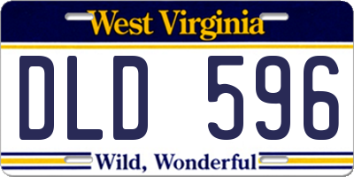 WV license plate DLD596