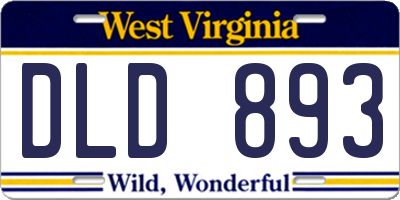 WV license plate DLD893