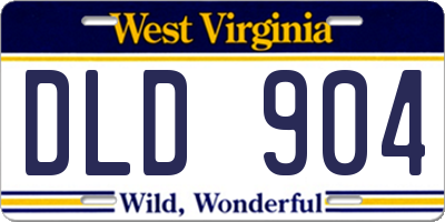 WV license plate DLD904