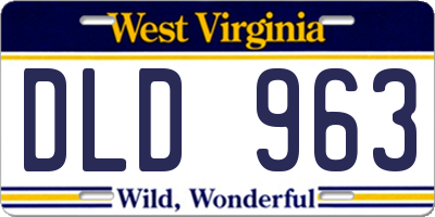 WV license plate DLD963