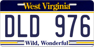 WV license plate DLD976