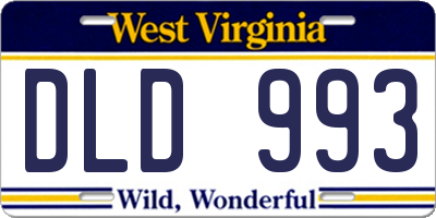 WV license plate DLD993