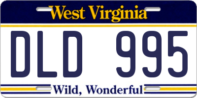 WV license plate DLD995