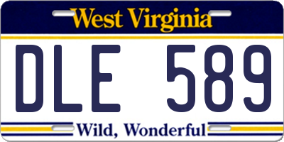 WV license plate DLE589
