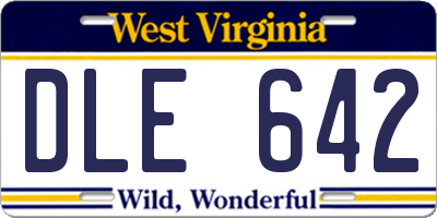 WV license plate DLE642
