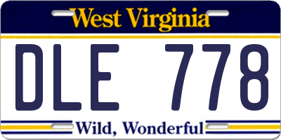 WV license plate DLE778