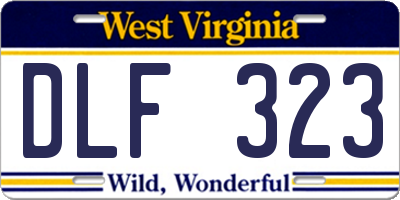 WV license plate DLF323