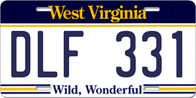 WV license plate DLF331