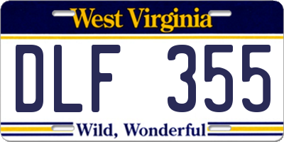 WV license plate DLF355