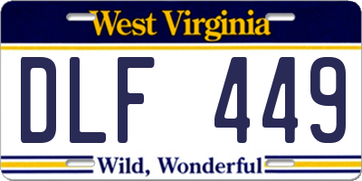 WV license plate DLF449