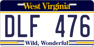 WV license plate DLF476