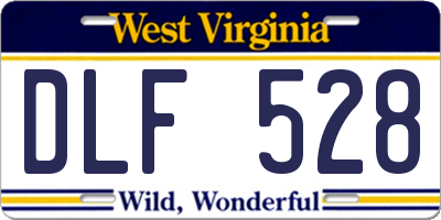 WV license plate DLF528