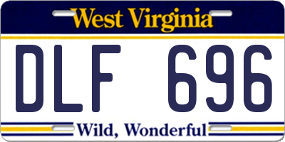 WV license plate DLF696