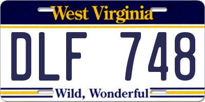WV license plate DLF748