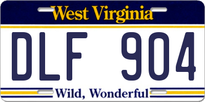 WV license plate DLF904