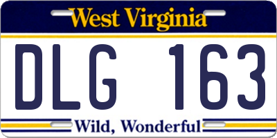 WV license plate DLG163
