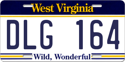 WV license plate DLG164