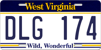 WV license plate DLG174