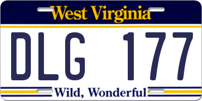 WV license plate DLG177