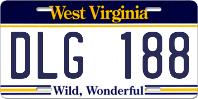 WV license plate DLG188