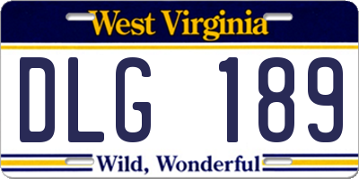 WV license plate DLG189