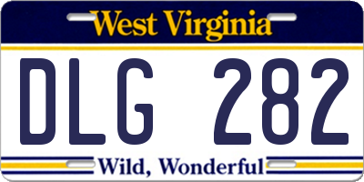 WV license plate DLG282