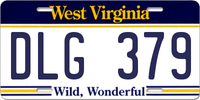 WV license plate DLG379